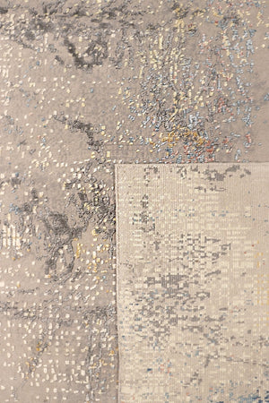 Pasargad Home Modern Hand-knotted Area Rug – Elegant Abstract Design In Premium Viscose Silk & Wool   Prj-15c 9x12