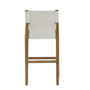 English Elm Christopher Knight Home® - 28.5'', Solid Wood Bar Stool Set of 2 with White Polyester Cushion, 28.5'' Counter Height Modern Rustic Appeal N780P271400W