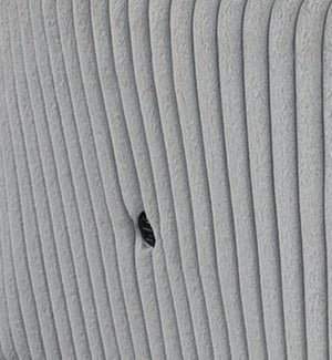 English Elm Curved Gray Faux Fur Chair with USB Port, Contemporary Modular Design, Plush Polyester Comfort B2741S00670