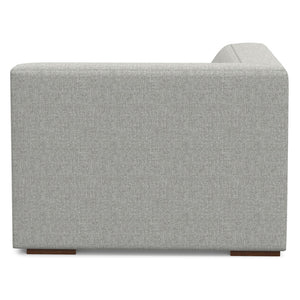 English Elm Rex Pale Grey Corner Sofa Module — Eco-Friendly Performance Fabric, Feather-Wrapped Foam Comfort, 40.6" B136P199233