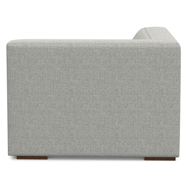 English Elm Rex Pale Grey Corner Sofa Module — Eco-Friendly Performance Fabric, Feather-Wrapped Foam Comfort, 40.6" B136P199233