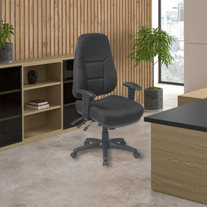OSP Home Furnishings High Back Ergonomic Office Chair with Lumbar Support Adjustable Arms and Tilt Control 2907-231