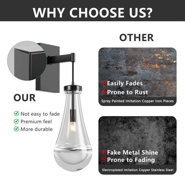 English Elm Wall Sconces: Modern Art Deco Black Lighting With Dimmable Handblown Glass Shade For Any Space W1340P316388-GIGA