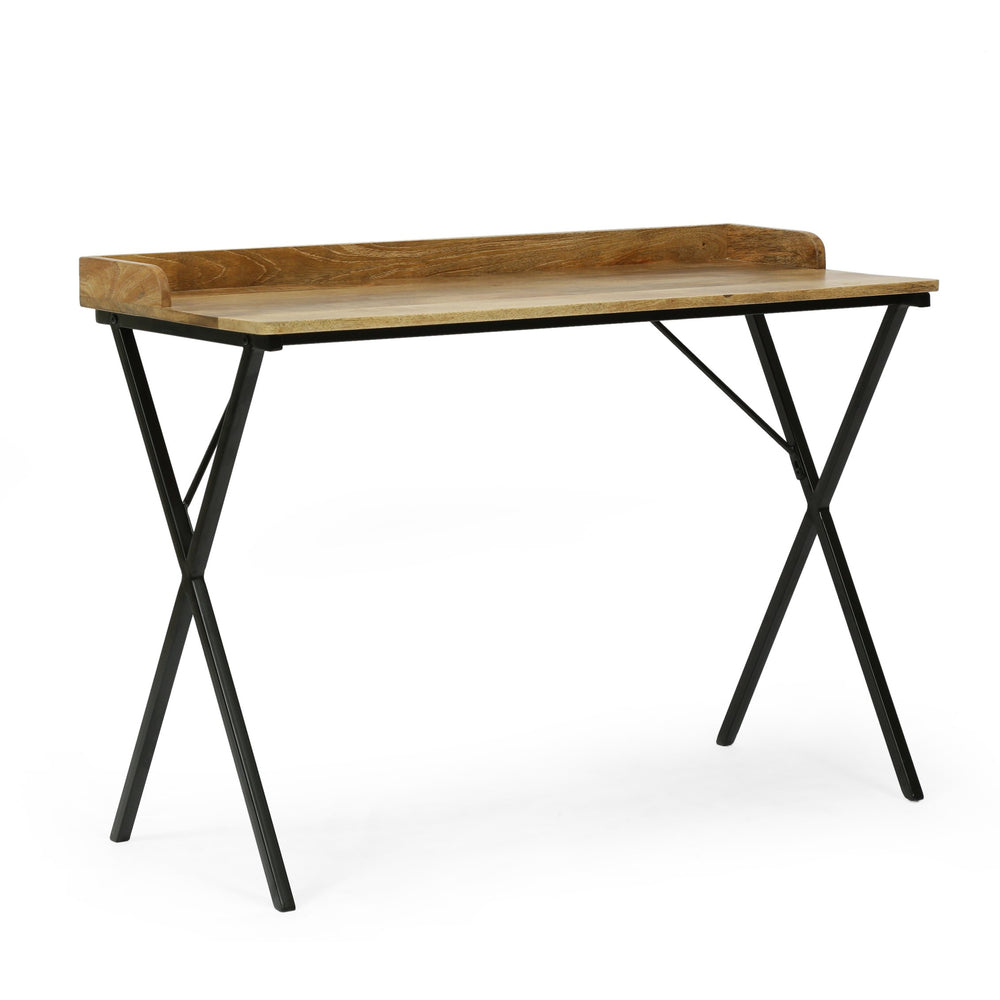 English Elm Christopher Knight Home® - Console Table Mango Wood & Iron Modern Industrial 42" x 18" Compact Desk Console for Entryway, Handmade 70804.00