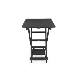 English Elm Summit Ridge Recycled Hdpe Outdoor Folding Bar Table Weather Resistant Eco Patio Black B2745P409715