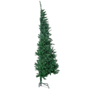 English Elm Homcom 7Ft Half Artificial Christmas Tree - Space-Saving Holiday Décor With 520 Lifelike Branches W2225P229610