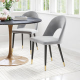 Menlo Dining Chair - Set of 2 Gray 109874 Zuo Modern