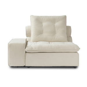 English Elm Sky Cloud Deluxe Adjustable Velvet Sectional Sofa - Cozy L-Shaped 4-Seater For Modern Living Spaces B341S00027-GIGA