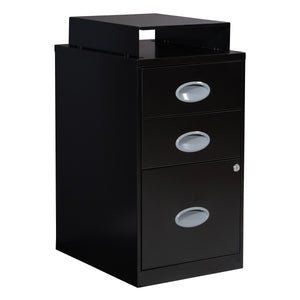 OSP Home Furnishings Metal File Cabinet Black
