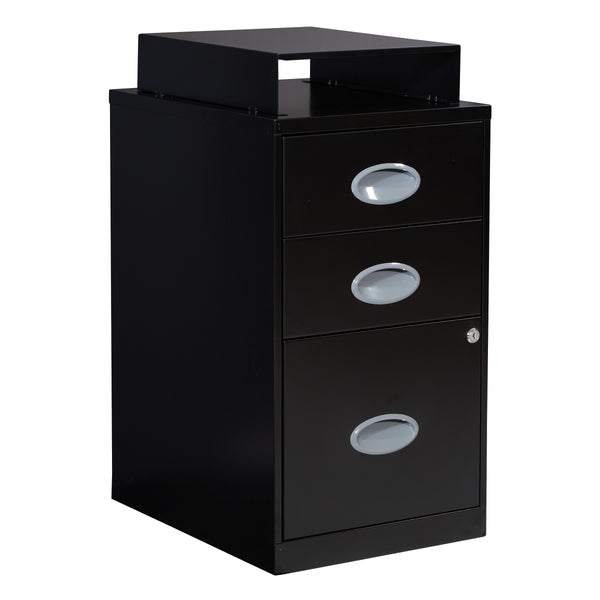 OSP Home Furnishings Metal File Cabinet Black