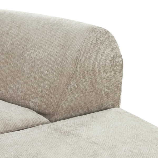 English Elm 111" Curved Sectional Sofa Set Plush Lamb Wool Upholstery Deep Seat Ottoman Lounge Espresso N767P371305E