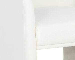 Sunpan Jaime Lounge Chair - Elegant Upholstered Seating with Gold Stainless Steel Base for Stylish Spaces Fior Vanilla