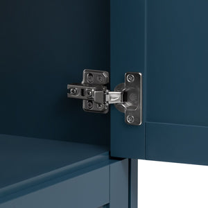 English Elm 30'' Modern Navy Blue Bathroom Vanity With Ceramic Sink, Soft-Close Doors & Gold Handles For Style N710P228365C