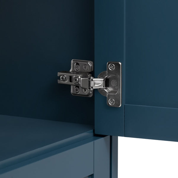 English Elm 30'' Modern Navy Blue Bathroom Vanity With Ceramic Sink, Soft-Close Doors & Gold Handles For Style N710P228365C