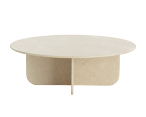 Sunpan Bonita Coffee Table - Handcrafted Cream Marble Elegance With Minimalist Design For Stylish Interiors Cream Marble 111783