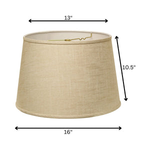 English Elm Slant Modified Empire Linen Hardback Shade with Warm Stonewash Finish for Table Lamps B075101406