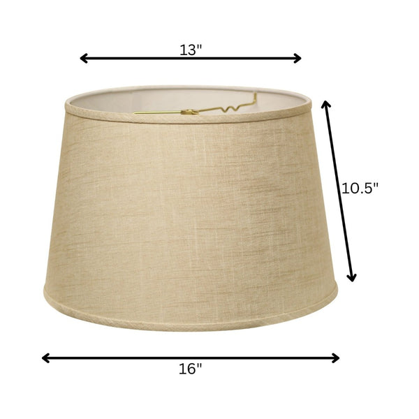 English Elm Slant Modified Empire Linen Hardback Shade with Warm Stonewash Finish for Table Lamps B075101406