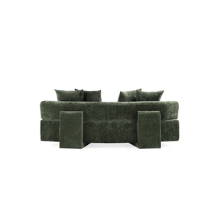 English Elm Verandah 91" Olive Green Chenille Sofa – Luxurious Comfort, Stylish Design, Fully Assembled & Ready! B365P398108-GIGA