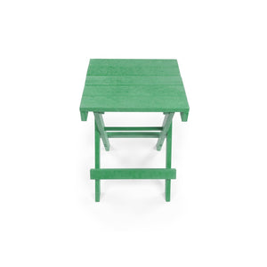 English Elm Riverstone Recycled Hdpe Folding Outdoor Bistro Table Weatherproof Patio Balcony Green B2745P409704