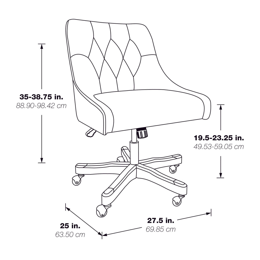 OSP Home Furnishings Tindal Office Chair Salt & Pepper