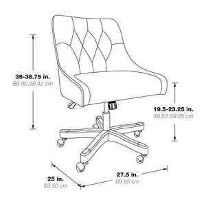 OSP Home Furnishings Tindal Office Chair White Boucle