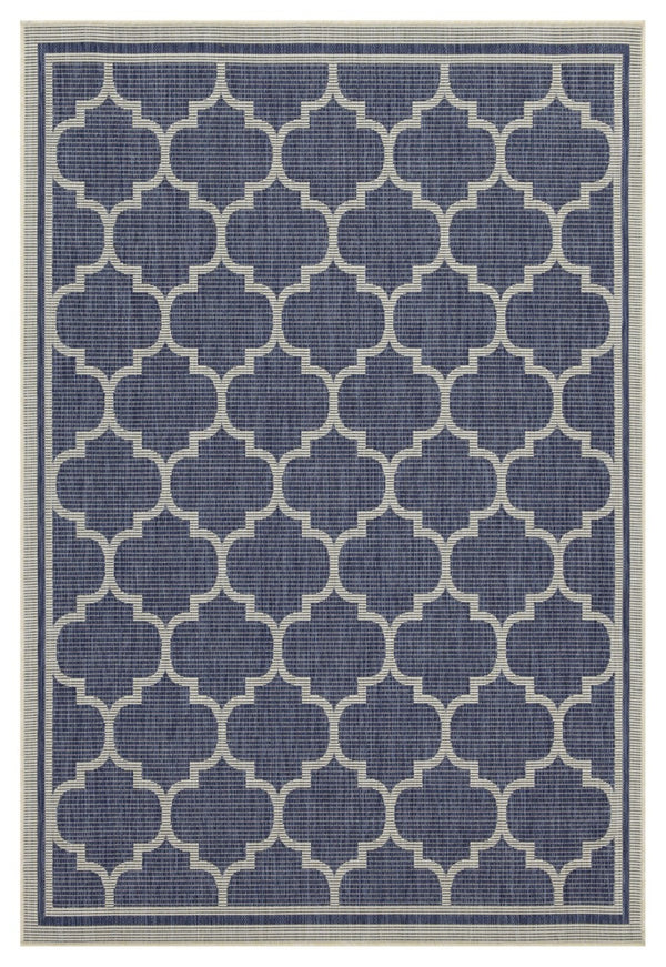 English Elm Sunshine Blue Area Rug 5'3" X 7'3" - Durable, Stain-Resistant Indoor/Outdoor Flatweave For All Spaces B186P198863-GIGA