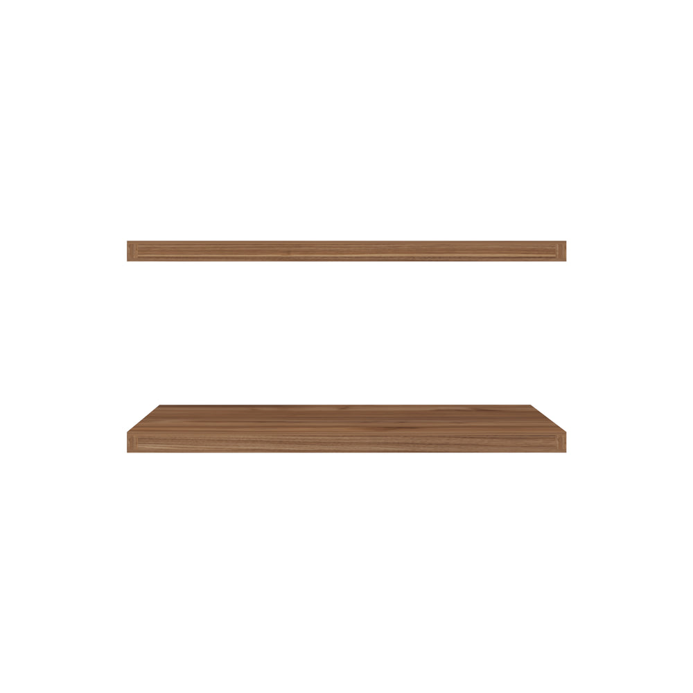 English Elm Floating Shelves - Elegant Mahogany Finish, Space-Saving Design, Perfect For Modern Home Décor B097P250920