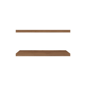 English Elm Floating Shelves - Elegant Mahogany Finish, Space-Saving Design, Perfect For Modern Home Décor B097P250920