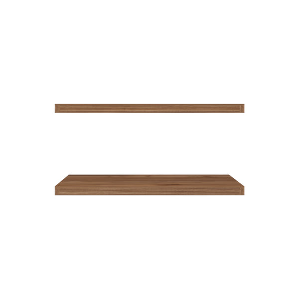 English Elm Floating Shelves - Elegant Mahogany Finish, Space-Saving Design, Perfect For Modern Home Décor B097P250920