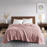 Madison Park Egyptian Cotton Casual Blanket MP51N-6365 Rose