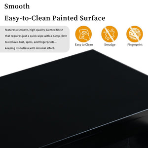 English Elm U_Style 62.2'' Farmhouse Console Table With 3 Drawers, Open Shelf & Iron Handles For Home Organization N711P234485B-GIGA