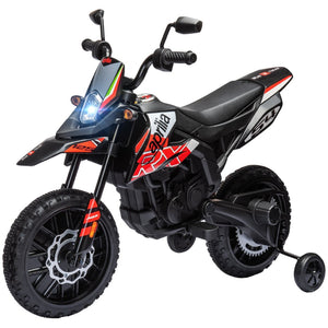 English Elm Qaba Kids Electric Dirt Bike 6v Battery Powered Ride on with Training Wheels Ages 3 to 8 Red W2225P249805