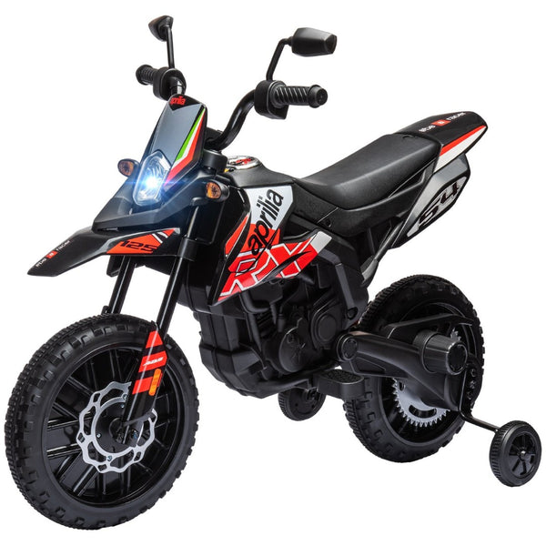 English Elm Qaba Kids Electric Dirt Bike 6v Battery Powered Ride on with Training Wheels Ages 3 to 8 Red W2225P249805
