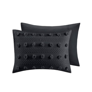 English Elm Full/Queen Luxurious Clip Jacquard Comforter Set with Antimicrobial Brushed Microfiber, 3-Piece Bedding Black 18.9 L x 9.84 W x 9.84 H B035P203262