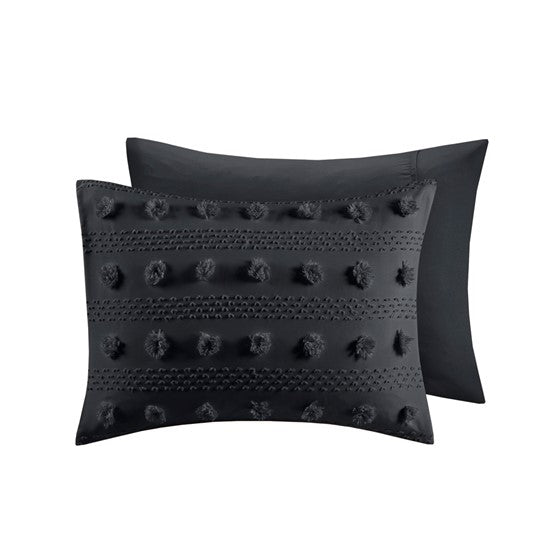 English Elm King/Cal jacquard comforter set with antimicrobial brushed microfiber reverse, bar-tack stitching, cozy luxury Black 11.81 L x 9.84 W x 4.33 H B035P203263