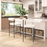 Livorno Counter Stool - Set of 2 Ivory 109811 Zuo Modern