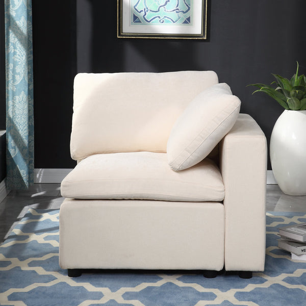 English Elm Modular Sectional Sofa Set - Versatile Chenille Beige Design For Comfort, Style & Easy Reconfiguration W1123P178223