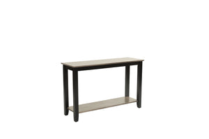 English Elm Gray 3pc Table Set with Walnut Veneer Tops, Gray/Black Modern Living Room Tables w/ Shelf Storage B011S01999