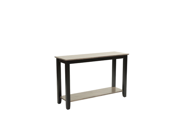 English Elm Gray 3pc Table Set with Walnut Veneer Tops, Gray/Black Modern Living Room Tables w/ Shelf Storage B011S01999