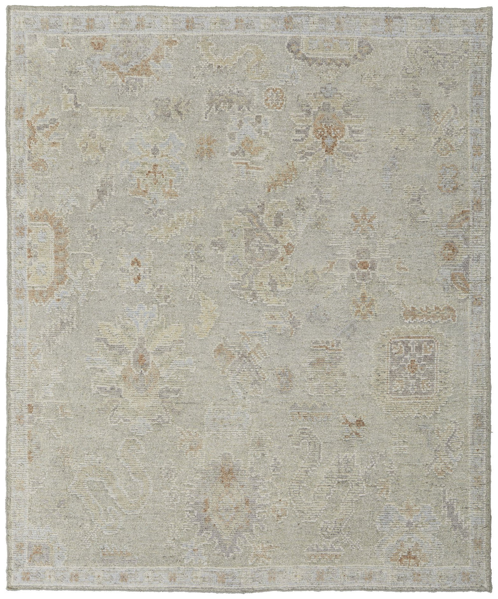 Feizy Rugs Grafton Hand-knotted Wool Rug - Luxurious Artisan Craftsmanship With Elegant Floral Patterns Gray,Green,Blue Wool Gft69fnfgrygrnf99