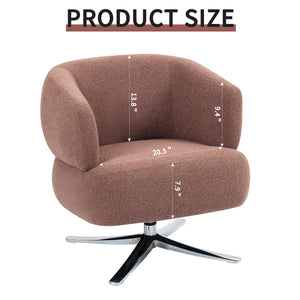 English Elm Cuddle-style linen swivel chair with 360° rotation, wrap-around cradle design for cozy compact spaces Red W3248P354265