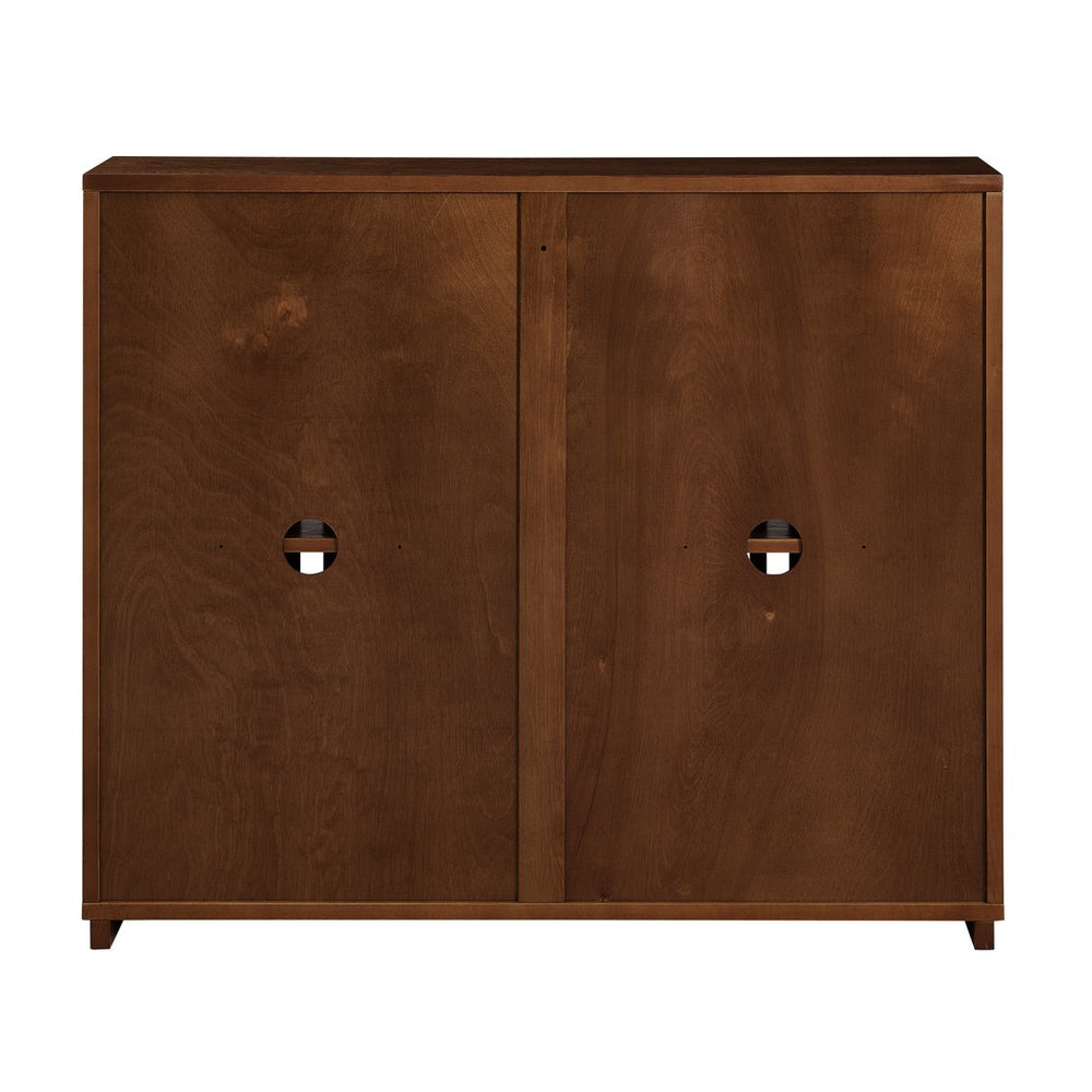 English Elm Mid Century Modern Fluted Sideboard Cabinet With Outlet Holes - Stylish Storage For Living Spaces W1801P362150
