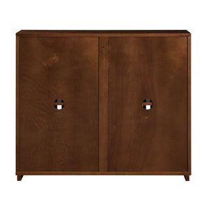 English Elm Mid Century Modern Fluted Sideboard Cabinet With Outlet Holes - Stylish Storage For Living Spaces W1801P362150