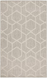 Nourison Horizon Indoor/Outdoor HOZ01 Machine Made Power-loomed Borderless Design Indoor/Outdoor Modern Outdoor Rug Grey, Grey 88% Polypropylene,12% Polyester 841491126325