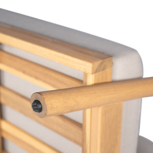 English Elm Christopher Knight Home® - Patio Acacia Wood Loveseat Sofa With Water-Resistant Cushions For Durable Outdoor Comfort N772P262273B