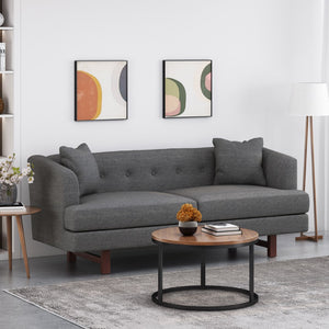 Christopher Knight Home® - Noble House - Mableton Mid-Century Modern Upholstered 3 Seater Sofa