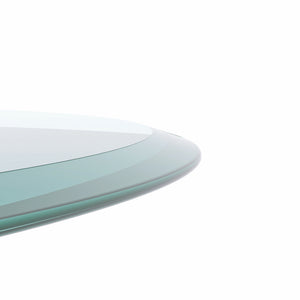 English Elm 36" Round Tempered Glass Table Top - Elegant, Durable, Beveled Edge For Home & Office Use, 2/5" Thick W241P248443