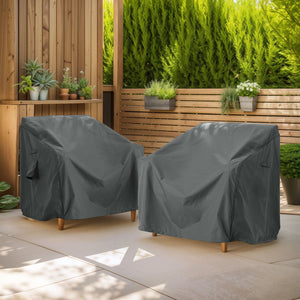 English Elm Christopher Knight Home® - Shield Patio Outdoor Club Chair Covers - Weather-Resistant, Stylish Dark Gray Set Of 2 For Protection N775P230624G