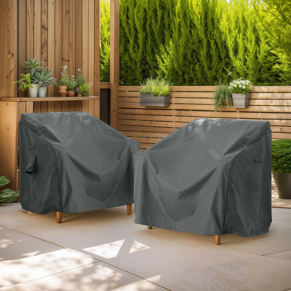 English Elm Christopher Knight Home® - Shield Patio Outdoor Club Chair Covers - Weather-Resistant, Stylish Dark Gray Set Of 2 For Protection N775P230624G