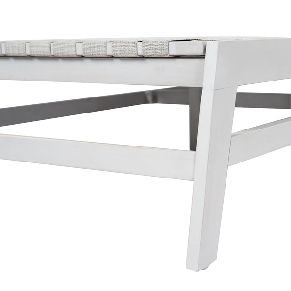 English Elm Christopher Knight Home® - Outdoor Rope Chaise Lounge with Acacia Wood Frame and Adjustable 4-Position Recline for Patio Comfort Grey,LIGHT GREY 84.84 L x 29.13 W x 5.78 H N776P288556G